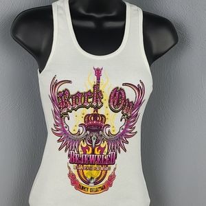 Bejeweled Tank Top White